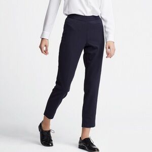 Uniqlo Women’s Black Stretch Elastic Waist Pull on Straight Leg Tapered Pants